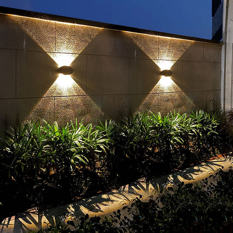 Round Tempered Glass Garden Outdoor Light