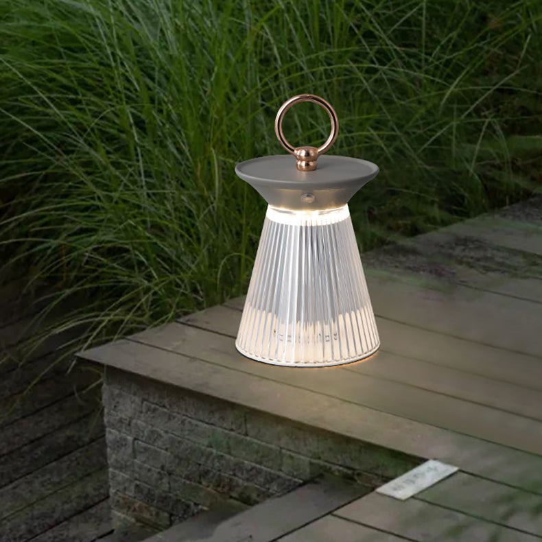 Iron Acrylic Semi-Conical Portable Table Lamp