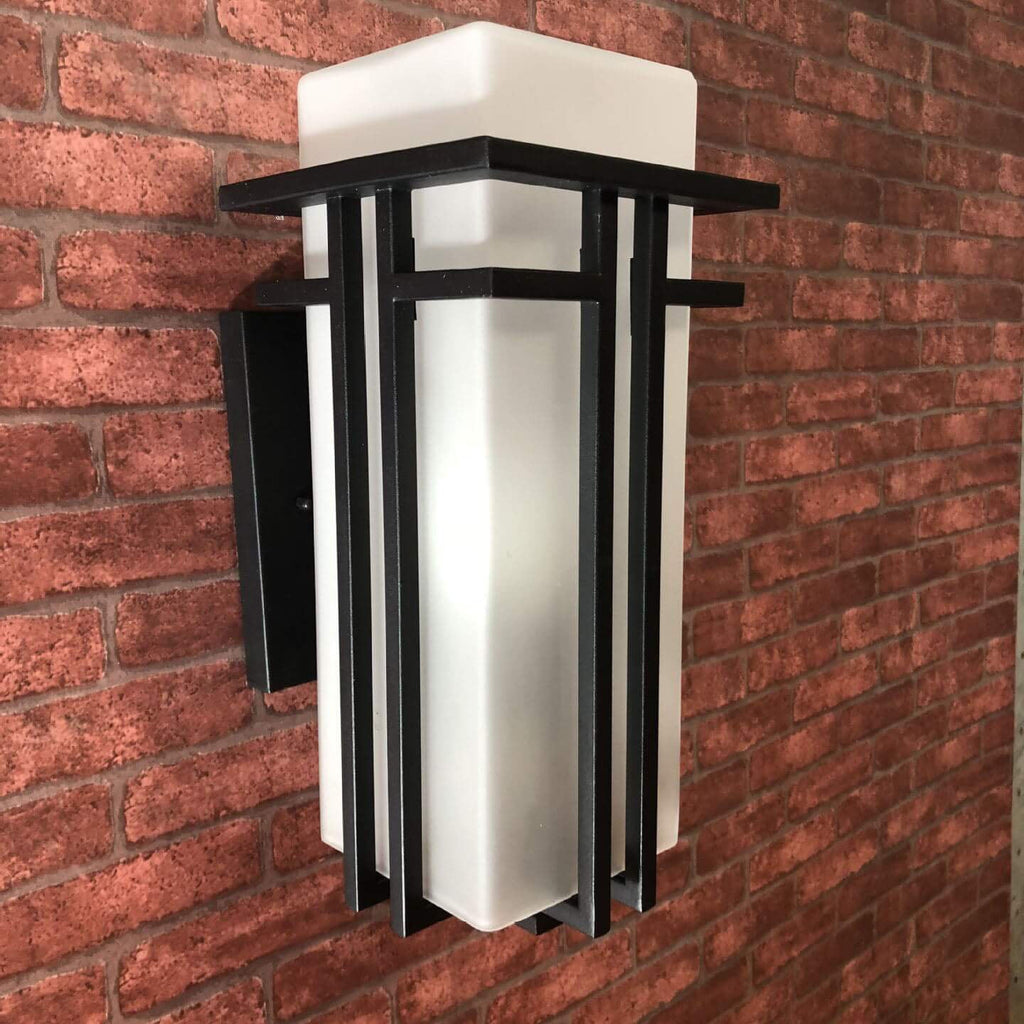 Rectangular Glass Lampshade Outdoor Light