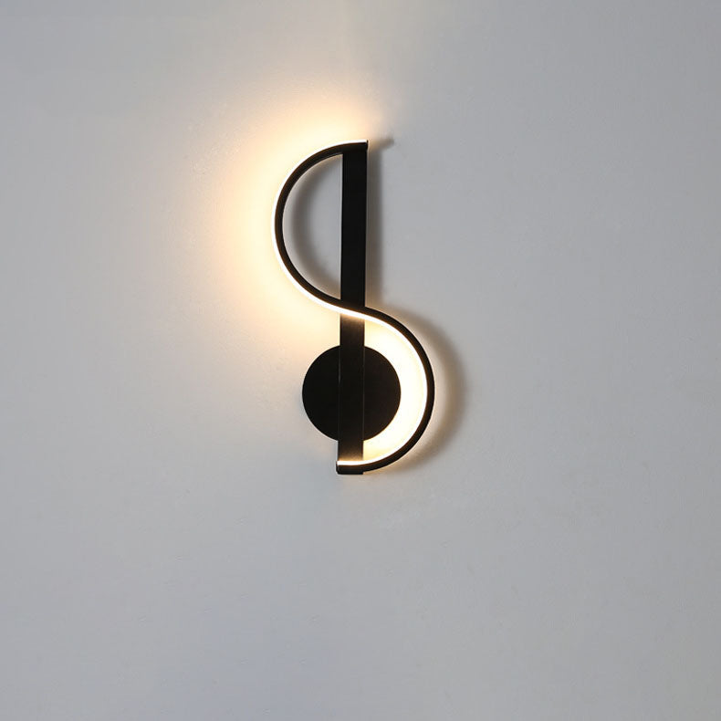 Music Note Silicone Line Wall Lamp