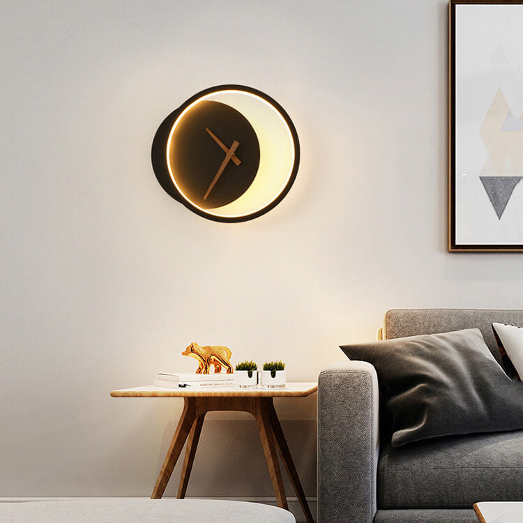 Clock Round Wall Lamp