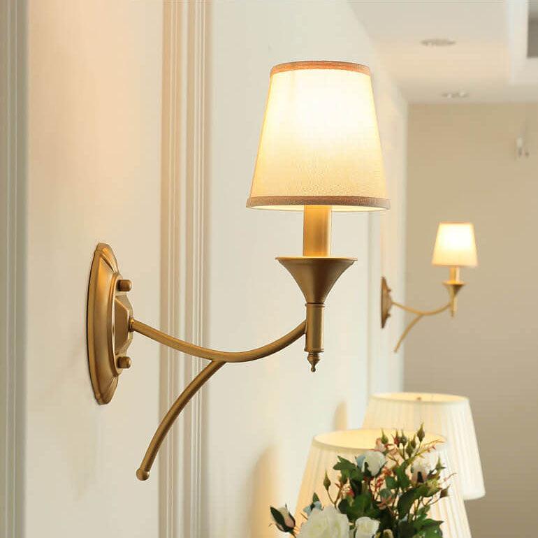 Iron Fabric Mushroom Wall Lamp
