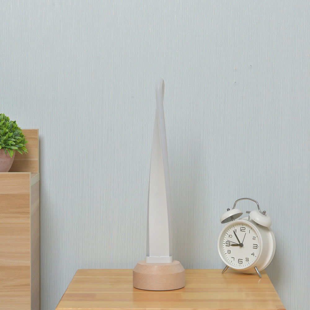 Elliptical Spiral Strip Beech Table Lamp
