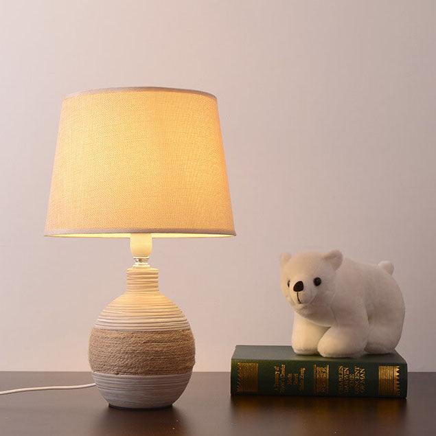 Fabric Ceramic Jar Table Lamp