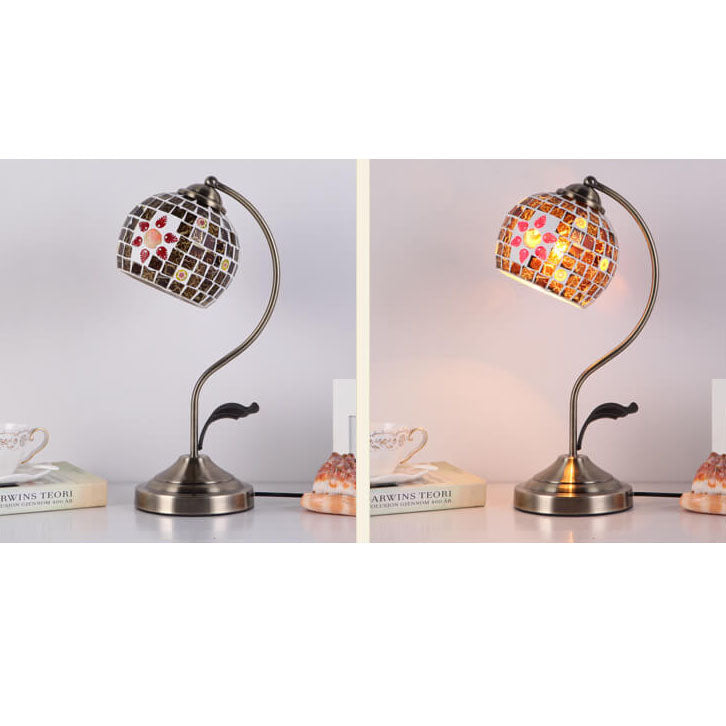Round Head Glass Hardware Table Lamp