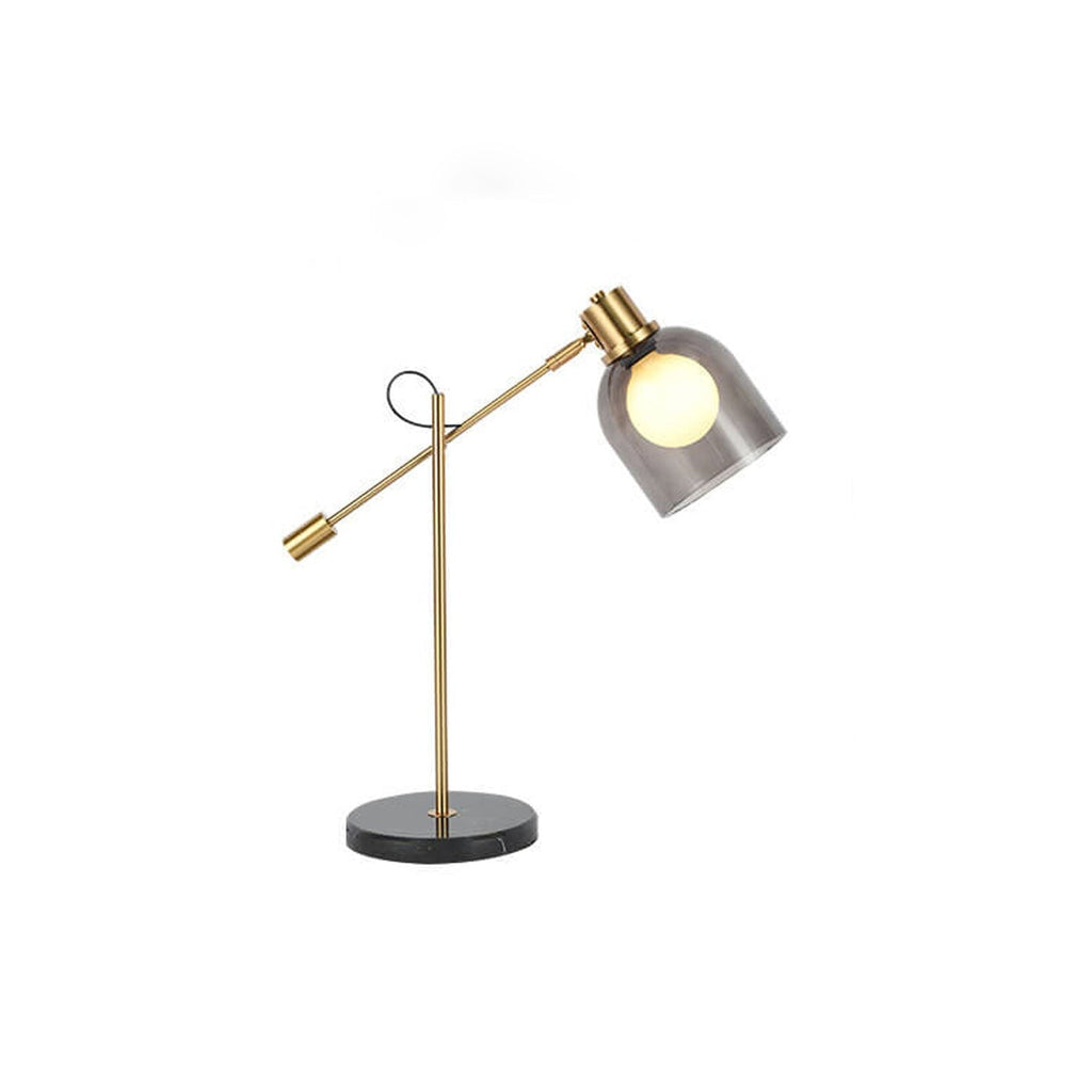 Postmodern Smoke Gray Glass Table Lamp