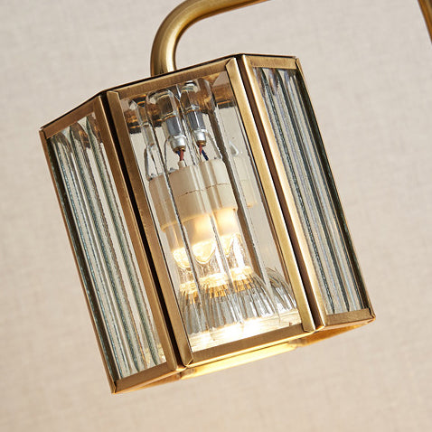 Iron Glass Cylinder Melting 2-Light Table Lamp