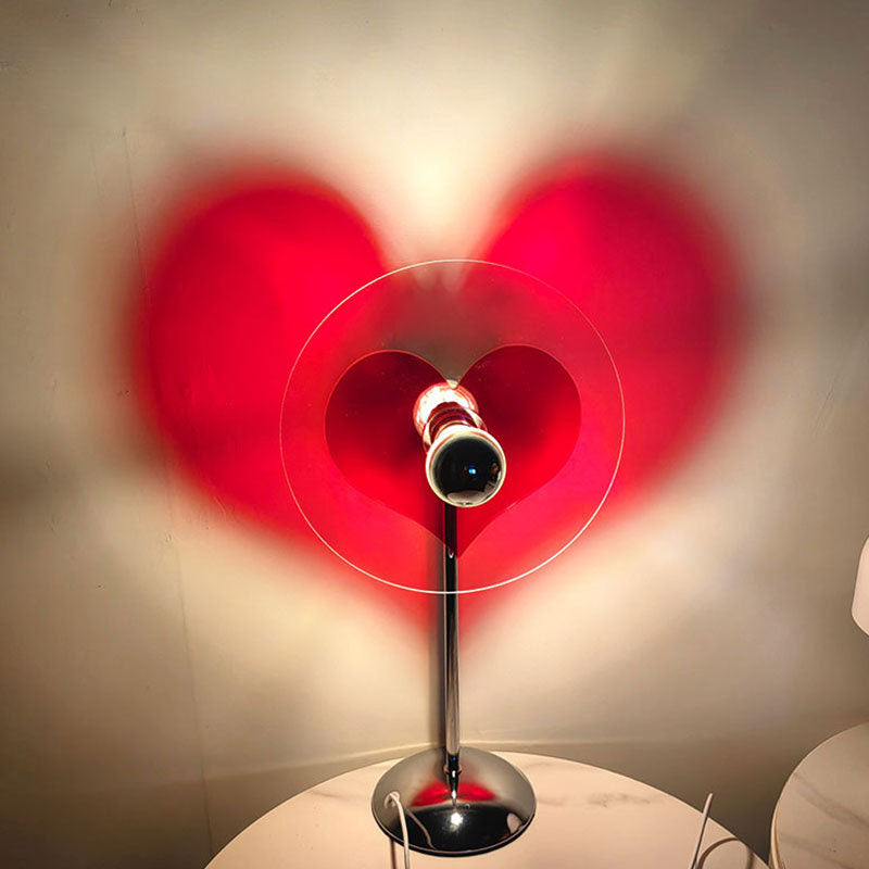 Heart Round Metal Acrylic Table Lamp