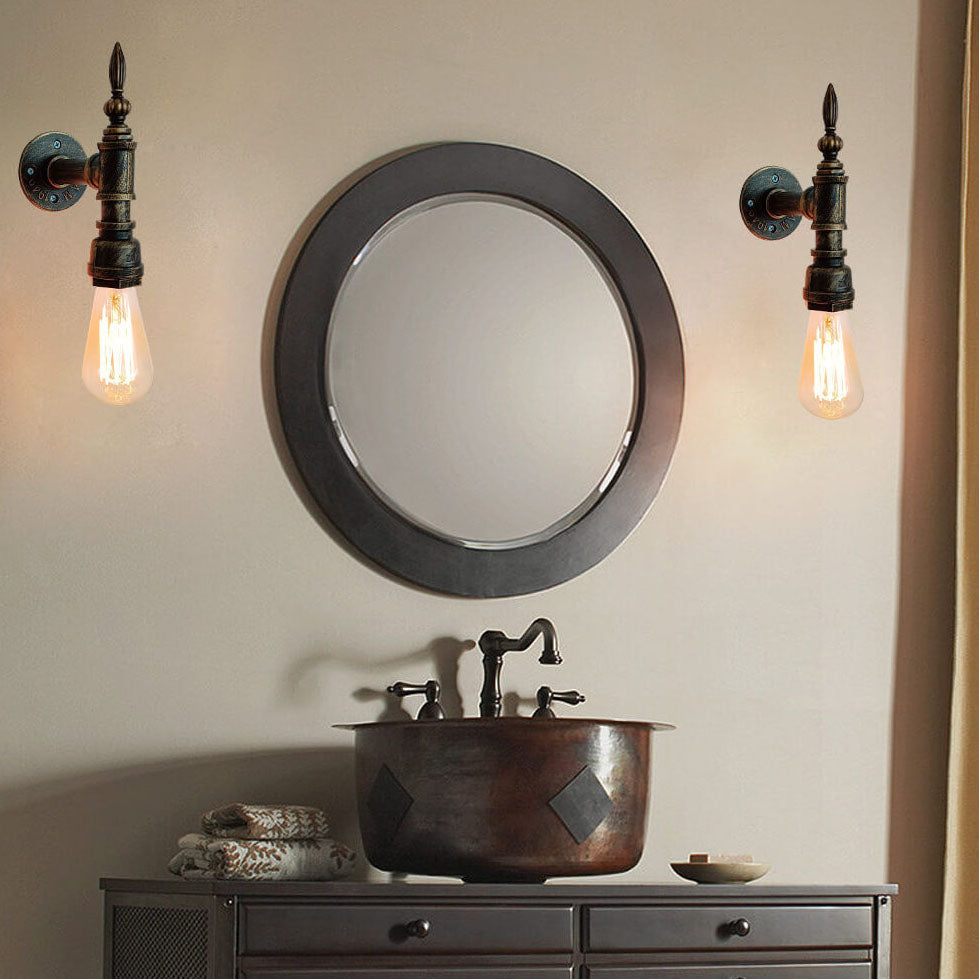 Iron Water Pipe Wall Lamp