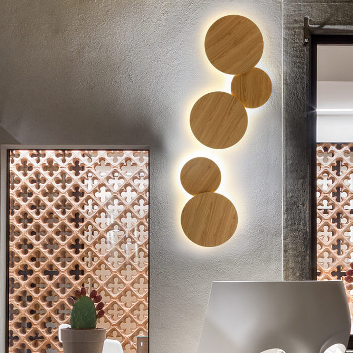 Round Eclipse Iron Living Wall Lamp