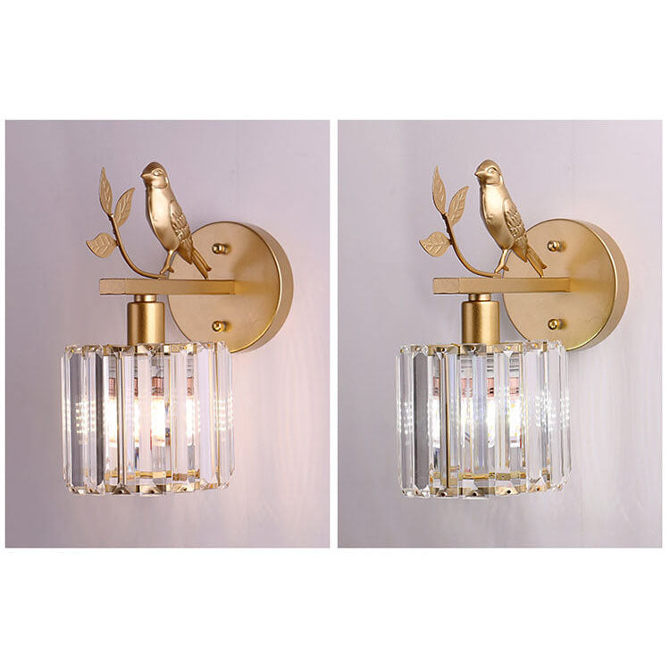 Crystal Bird Wall Lamp