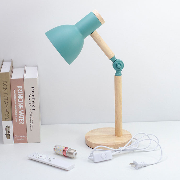Solid Color Rotatable Wood Table Lamp