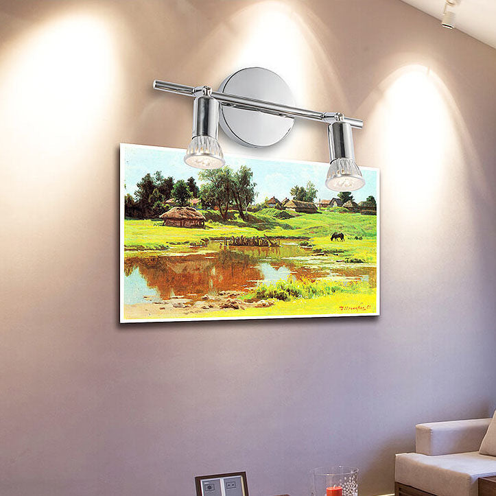 Pure Chrome Color Metal 2-Light Wall Lamp