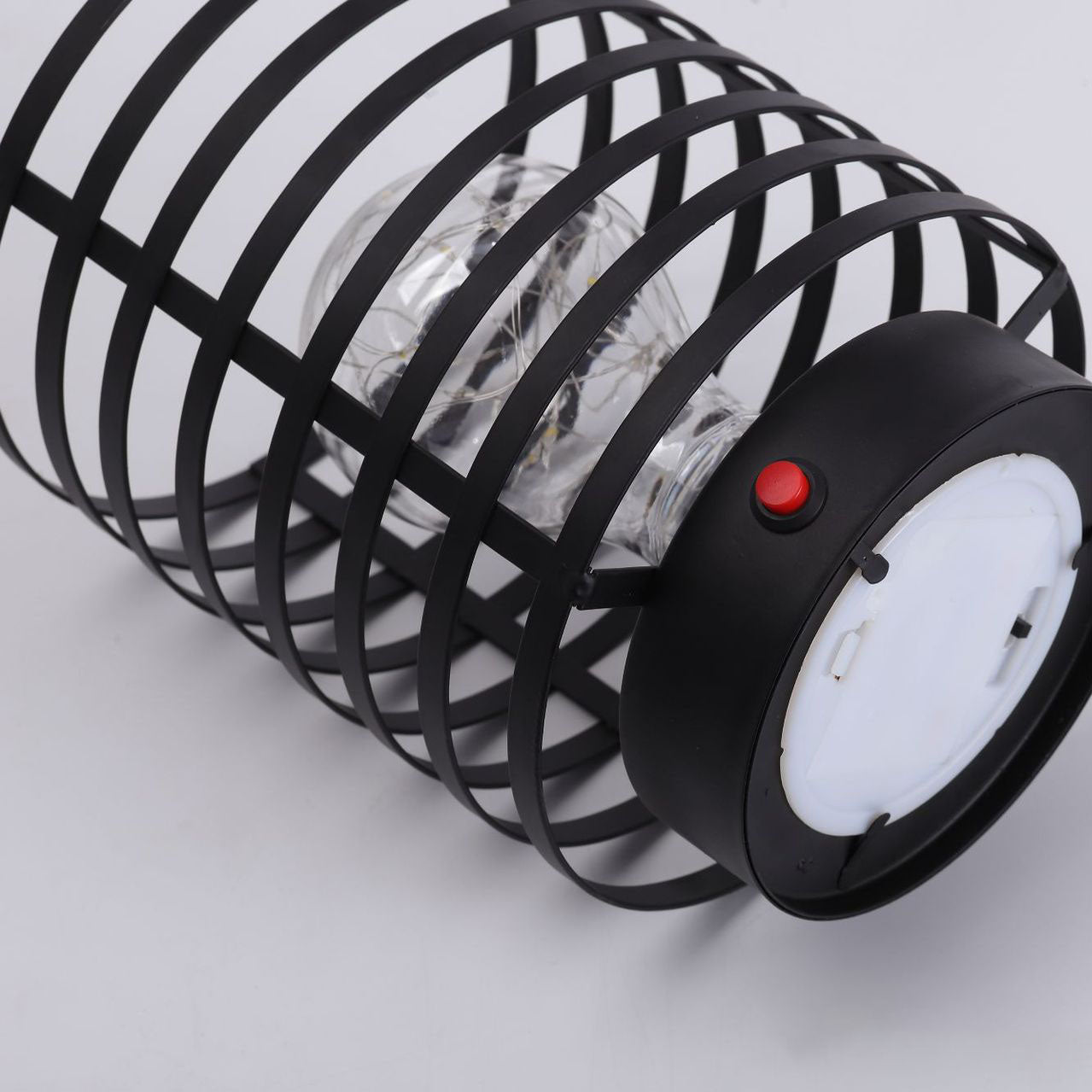 Round Column Iron Battery Table Lamp