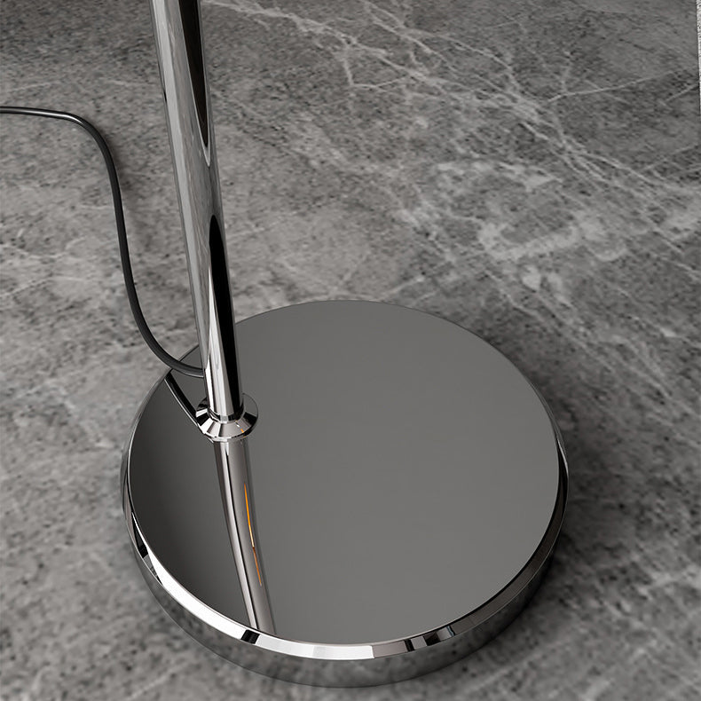 Contemporary Scandinavian Glass Round Floor Lamp