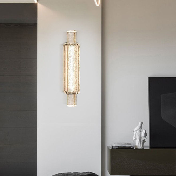 Water Grain Glass Column Wall Lamp