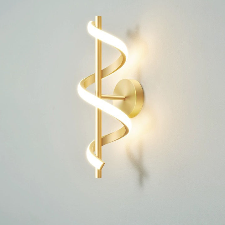 Spiral Hardware Aluminum Silicone Wall Lamp