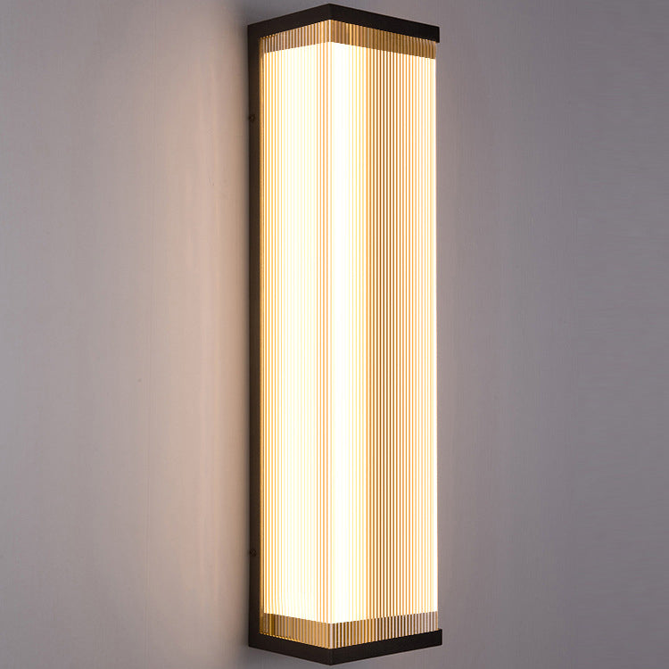 Rectangular Stainless Steel Acrylic Outdoor Light