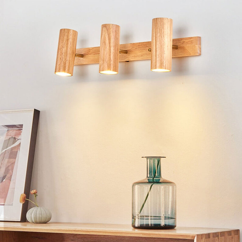 Wood 1/2/3 2-Light Wall Lamp