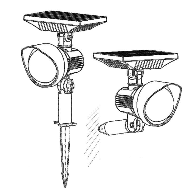 Rotating Color Projection Garden Outdoor Light