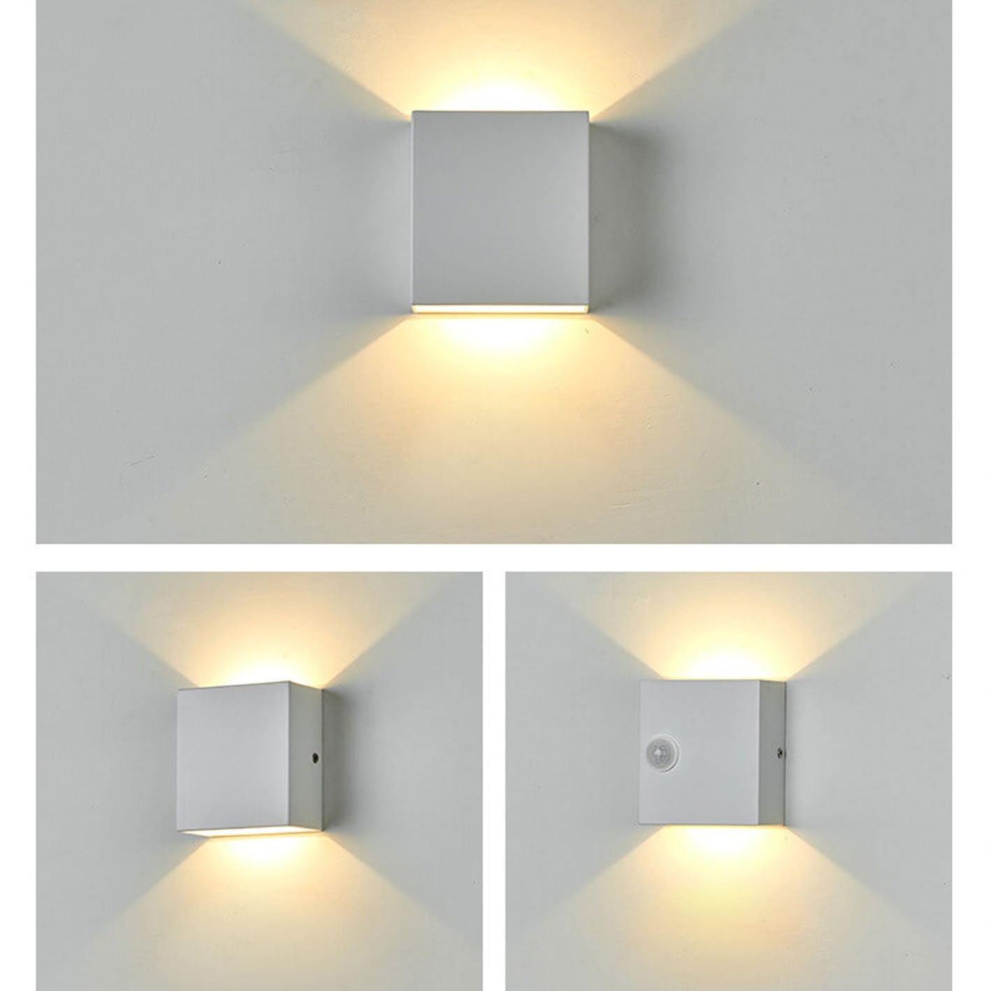Square Body Sensor Outdoor Light