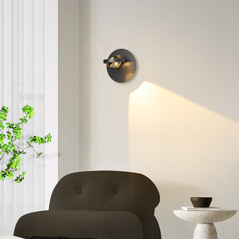 Aluminum Geometric Square Round Wall Lamp