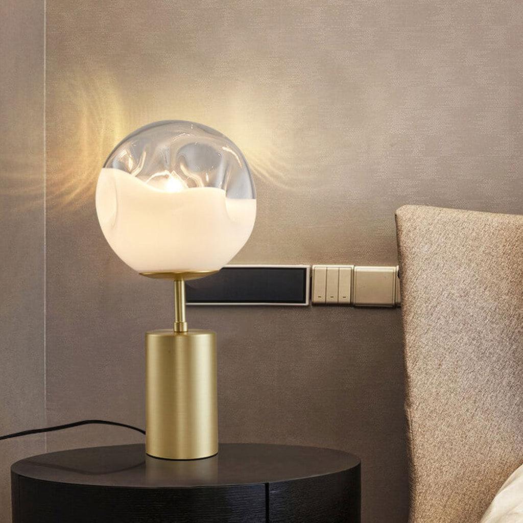 Convex Glass Spherical Table Lamp