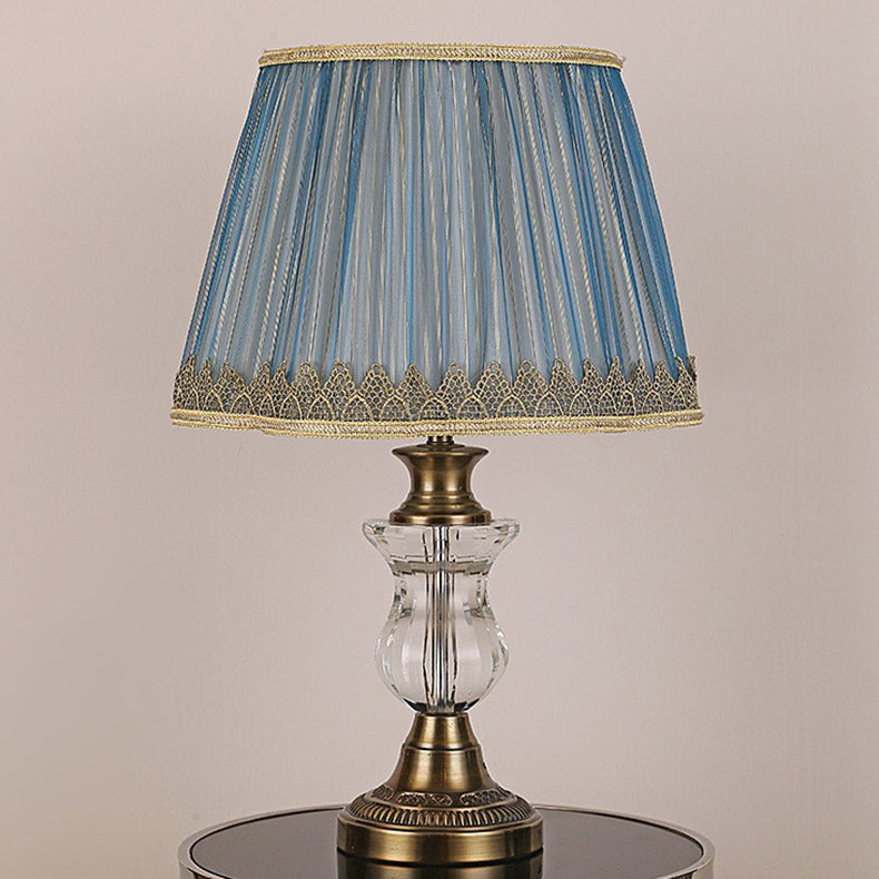 Cylinder Hardware Crystal Fabric Table Lamp
