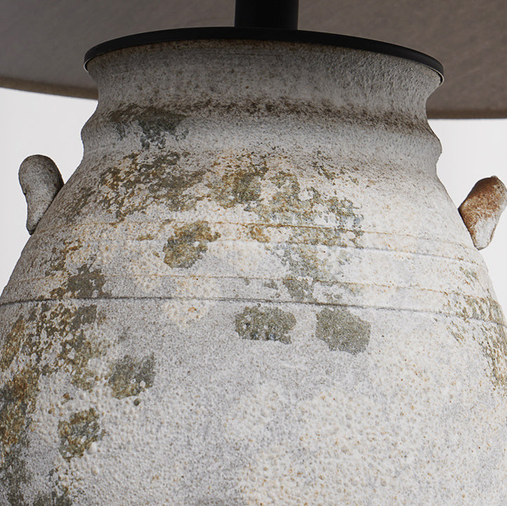 Ceramic Fabric Metal Conic Table Lamp