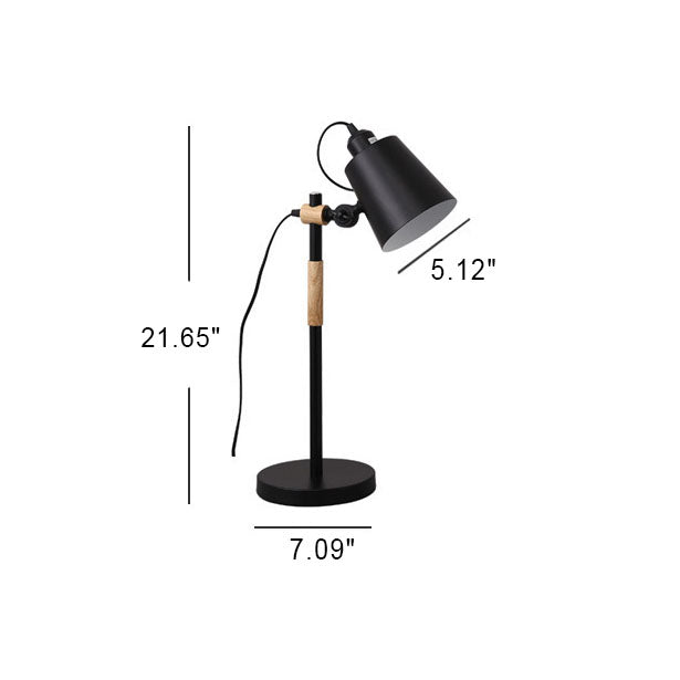 Solid Color Wood Hardware Table Lamp