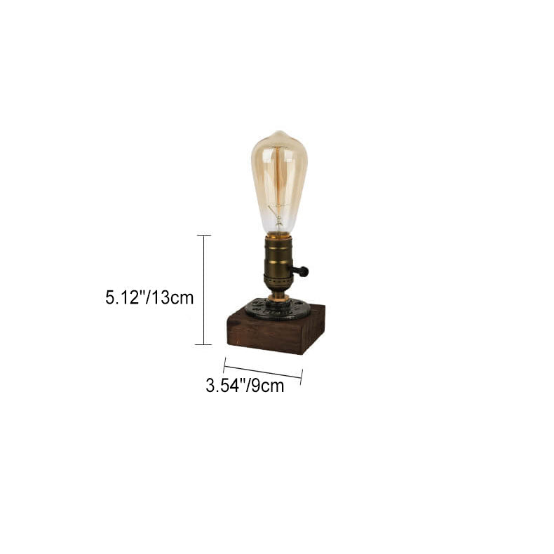 Candelabra Iron Pine Table Lamp