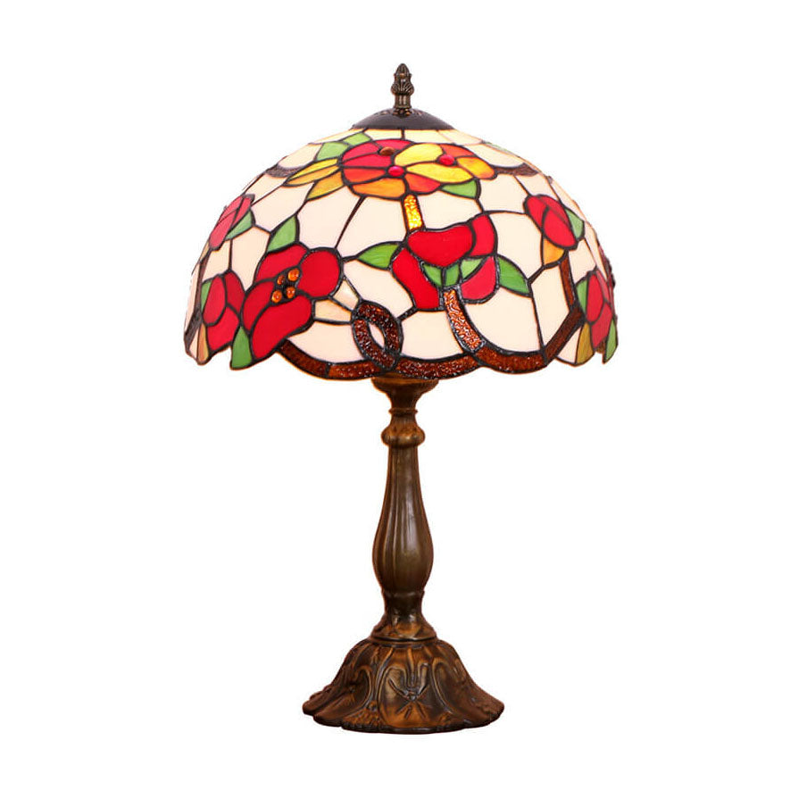 Trumpet Flower Stained Glass Table Lamp