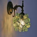 Flower Shaped Glass Metal Wall Lamp
