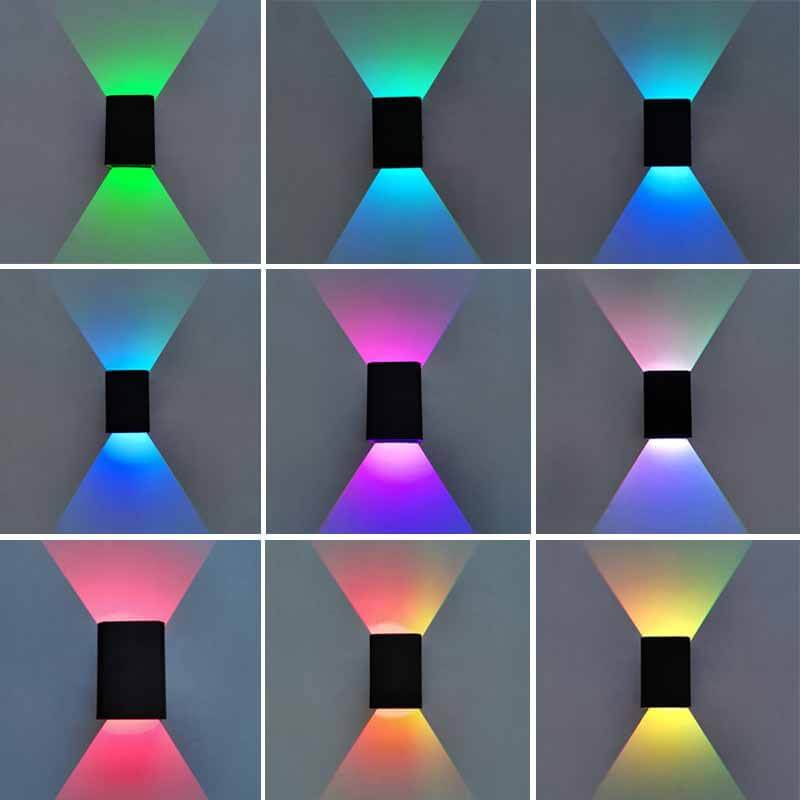 Square Aluminum RGB Wall Lamp