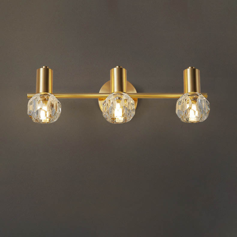 Cylinder Diamond All Brass 2-Light Wall Lamp