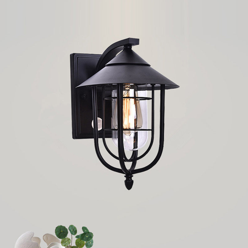 Human Sensing Iron Glass Outdoor Light