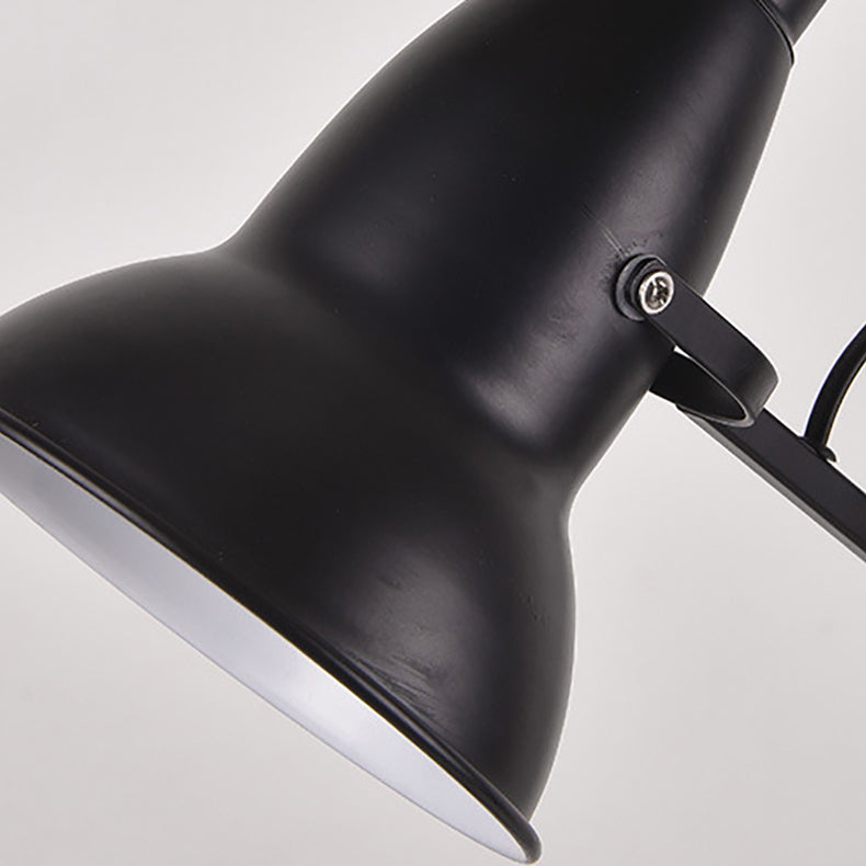 Iron Cylinder Leather Bedroom Table Lamp