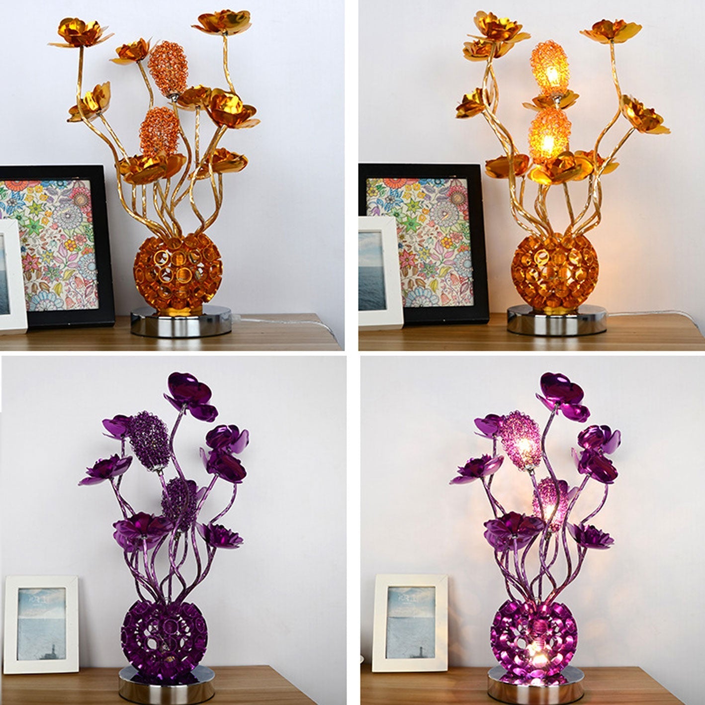 European-style Rose Aluminum Table Lamp