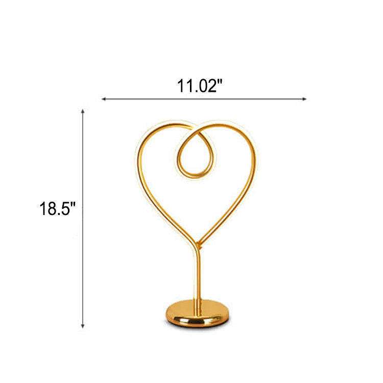 Heart Shape Aluminum Iron Table Lamp