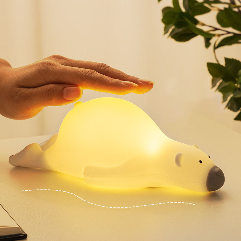 Cartoon Lazy Bear Silicone Table Lamp