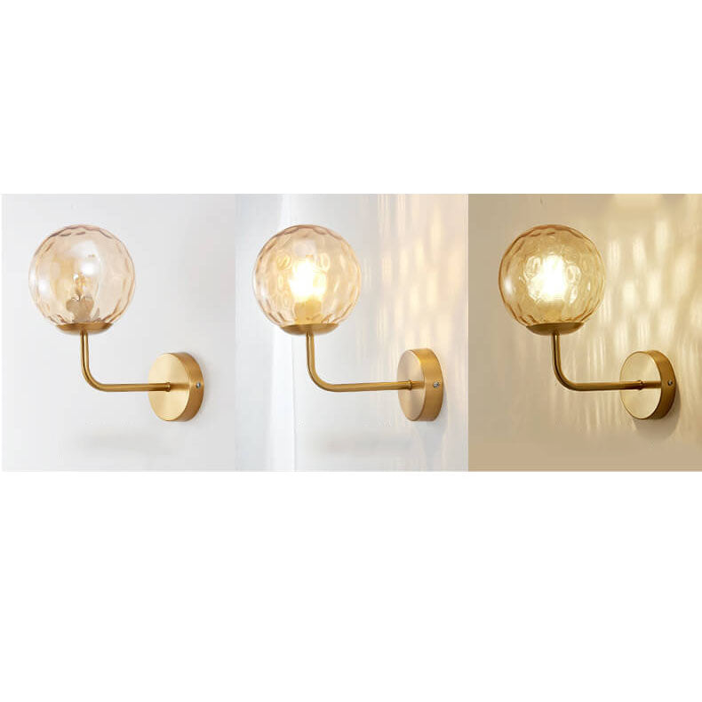 Round Ball Iron Glass Wall Lamp