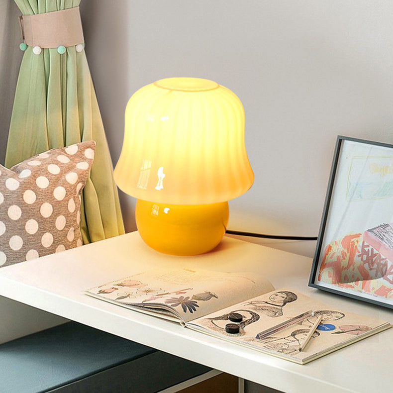 Mushroom Glass Study Table Lamp