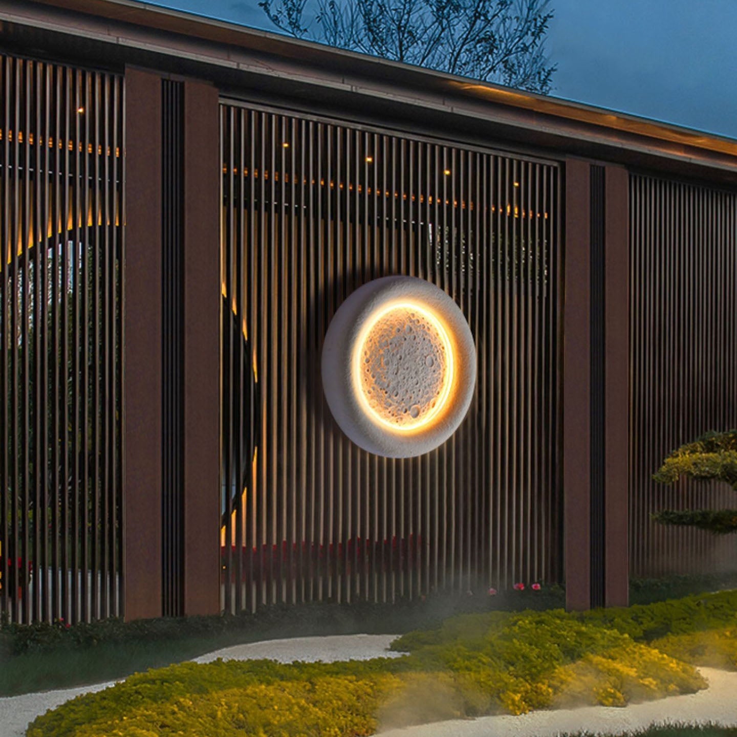 Concrete Imitation Moon Texture Wall Lamp