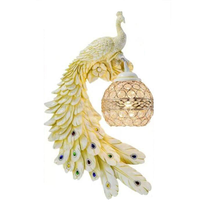 Ornate Resin Long Tail Wall Lamp