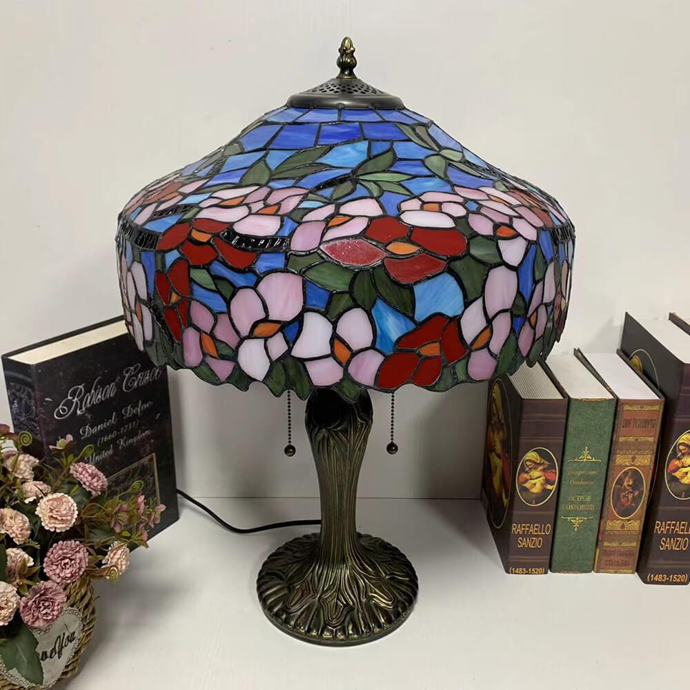Stained Glass Mediterranean Dome Table Lamp