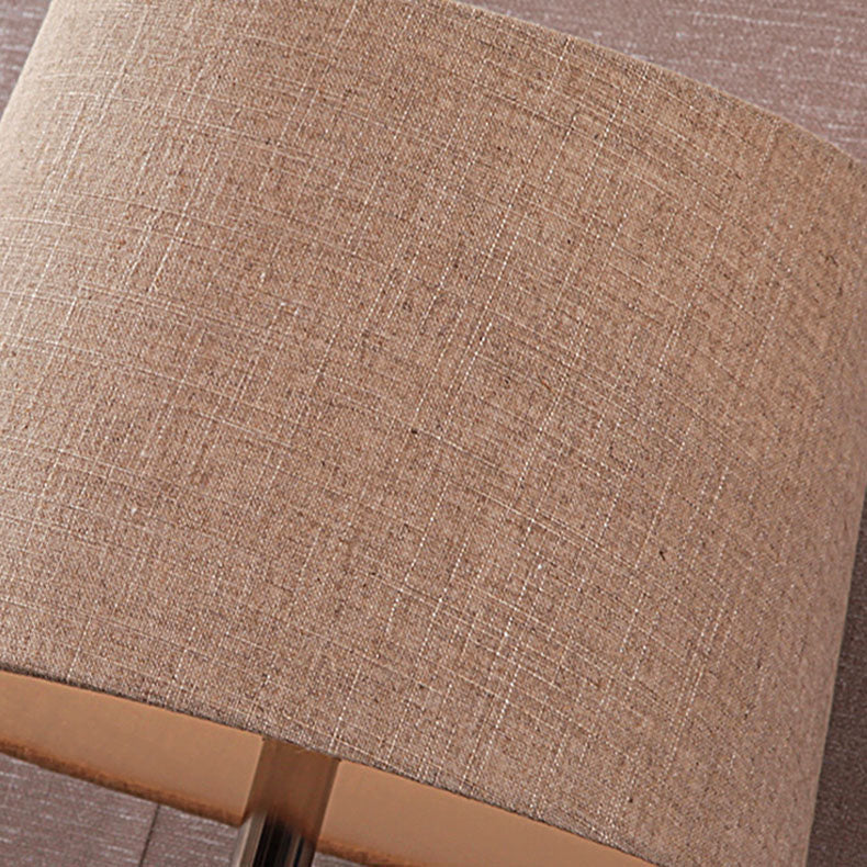 Cylinder Stripe Ceramic Fabric Table Lamp