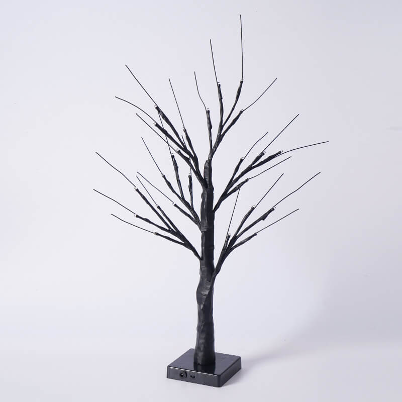 Halloween Tree Pumpkin Bats Table Lamp