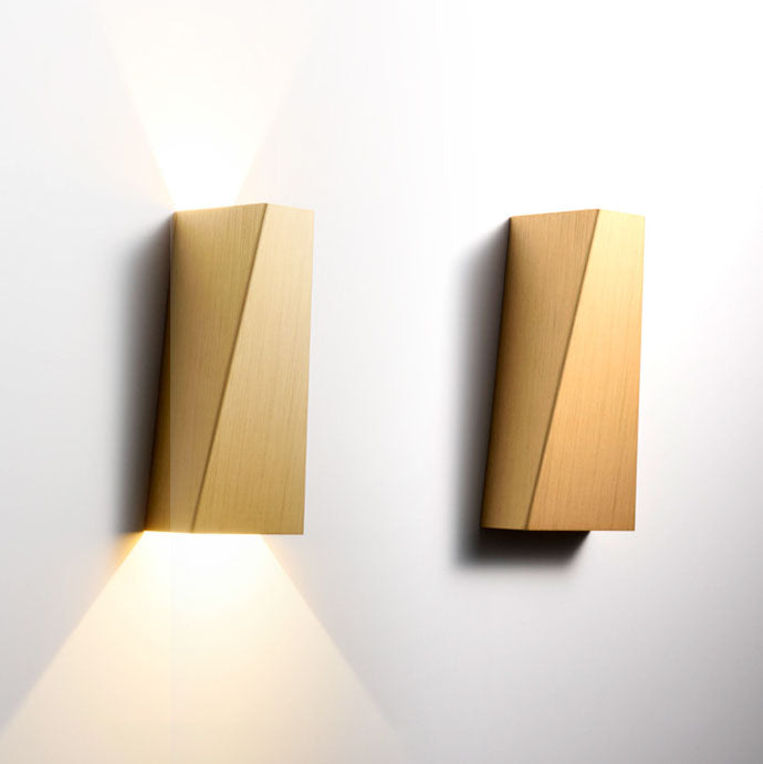 Brushed Aluminum Geometric Square Wall Lamp
