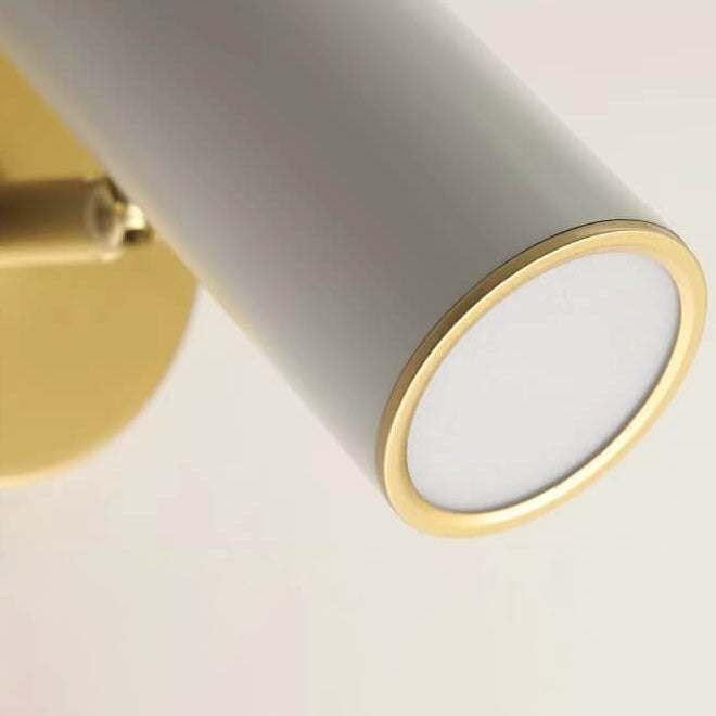 Plated Cylindrical Reading Wall Lamp