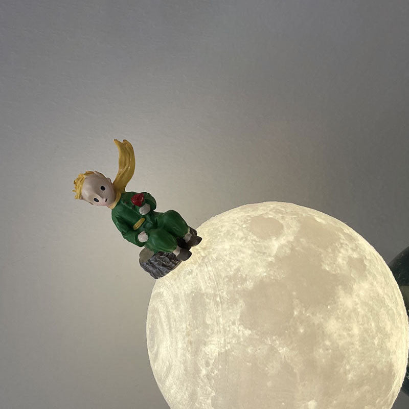 3D Printed Moon Ceramic Table Lamp